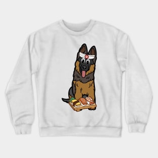 Funny guard dog is a sushi chef Crewneck Sweatshirt